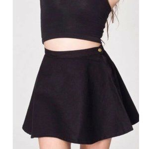 American Apparel Black Denim Circle Skirt Size S